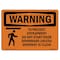 Signmission OSHA WARNING Sign, To Prevent Entrapment Do Not W/ Symbol, 7in X 5in Decal, 5" W, 7" L, Landscape OS-WS-D-57-L-12433 - alternate 1